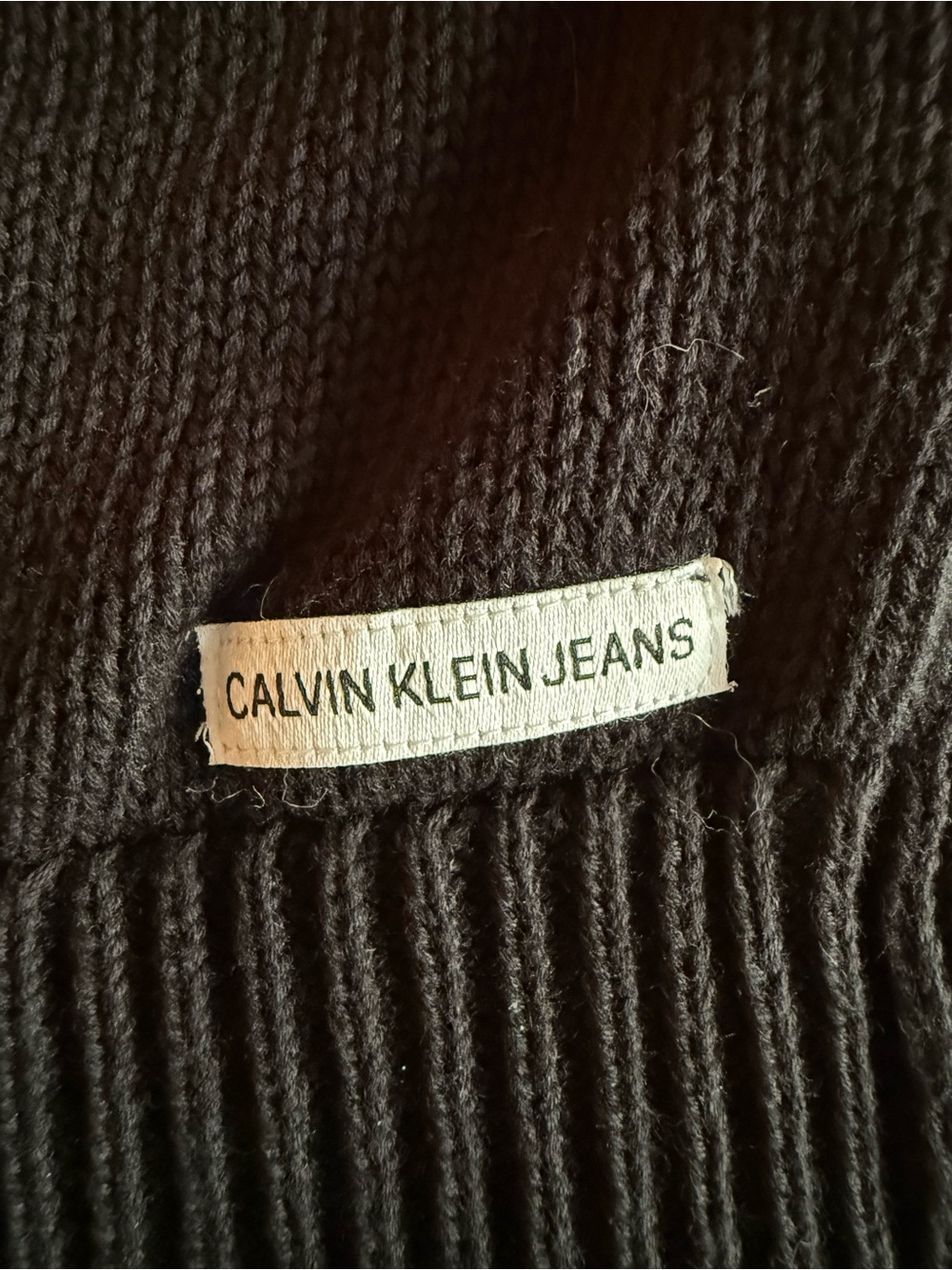 Calvin Klein Jeans Black Knit Halter Top Quiet Luxury Size S - Picture 4 of 6